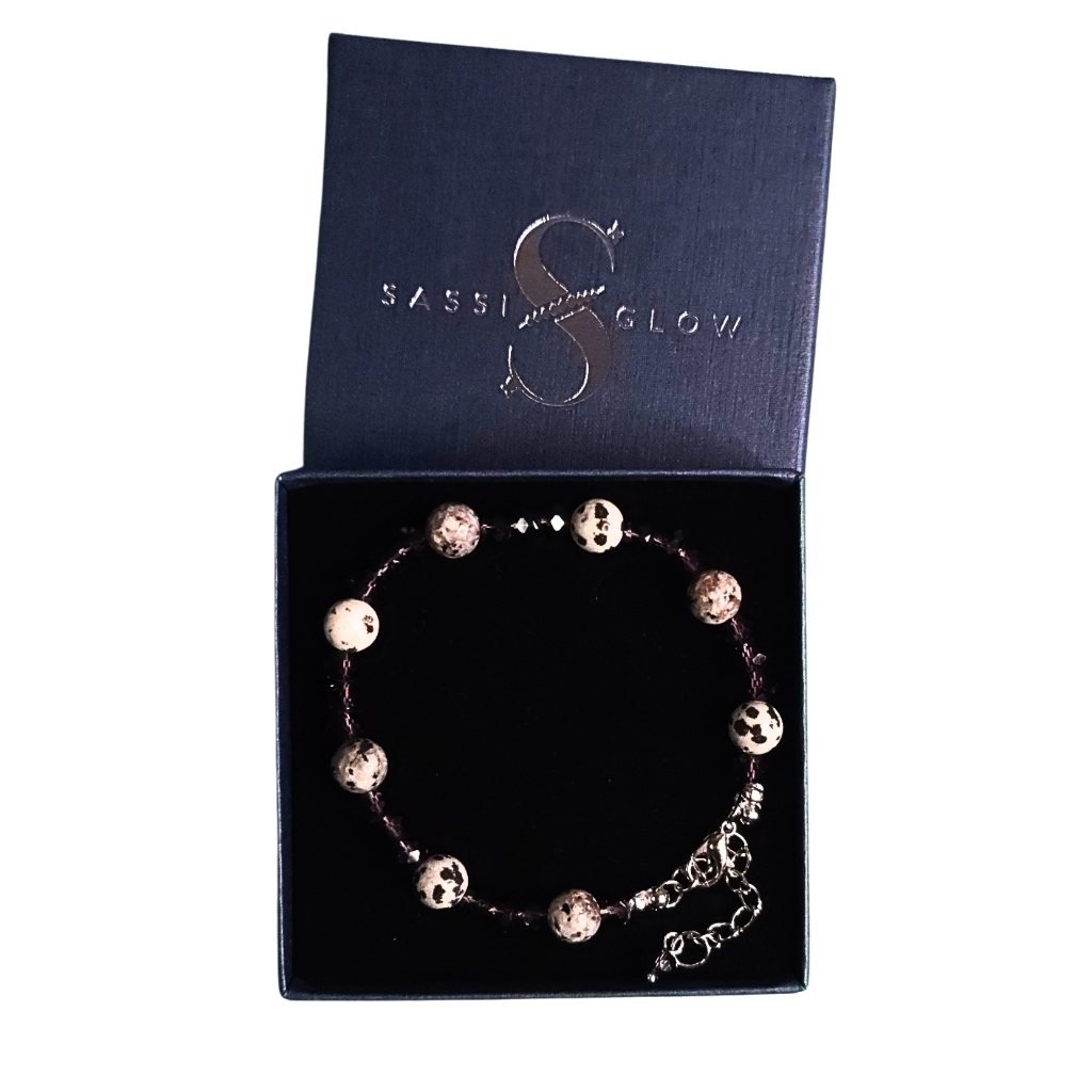 Jasper Stone bracelet in a Sassiglow gift box