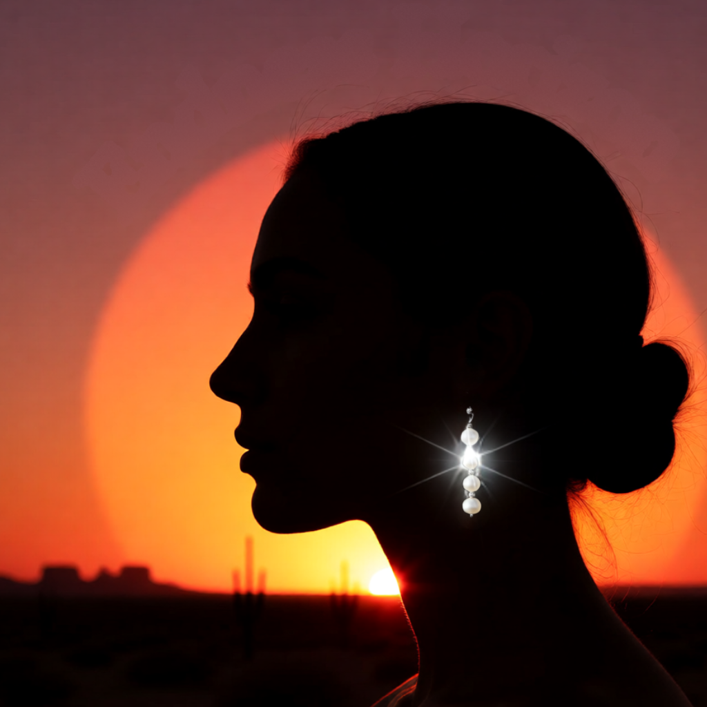 Freshwater Pearl Drop Sterling Silver Earrings